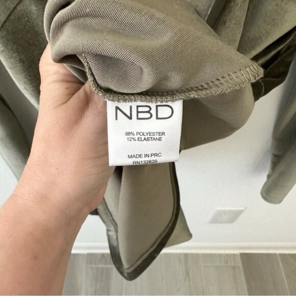 Revolve NBD Connor Velvet Mini Dress in Olive Size S - Picture 9 of 11